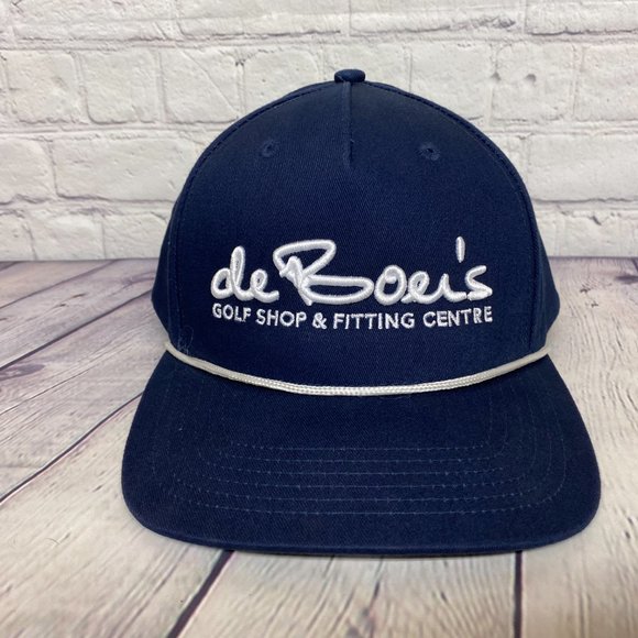 AHEAD Baseball Hat Rope Cap Snapback Navy Blue de Boer's Golf Shop Floral Bill - Picture 5 of 9